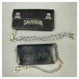 VTG-Harley Davidson Leather Biker Chain Wallets