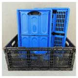 3 Folding Crates
