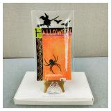 VTG-Peggy Karr H/C Fused Glass Halloween Platter