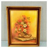 VTG-Signed H/P Poppy & Daisy Acrylic Painting