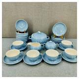 VTG-Winfield H/C Porcelain Blue Pacific Dish Set
