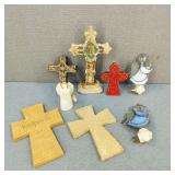 Stone & Ceramic Crosses Angel Night Lights & More