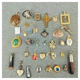 Various Vintage Necklace Pendants