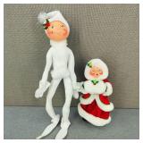 VTG-Annalee Mobilitee Felt Christmas Dolls