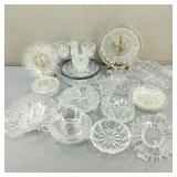VTG-Various Clear Glass/Crystal Dishes