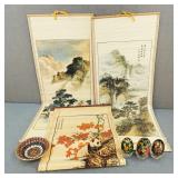VTG-H/P Wood Eggs/H/P Chinese Bamboo Scroll Art +