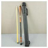 Minnesota Fats Diamond Design Pool Cue & Case