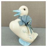 Vintage Glazed Ceramic Duck Figurine
