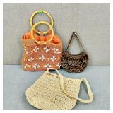 Boho/Macrame-Wood Beaded/Straw/Bamboo+ Handbags