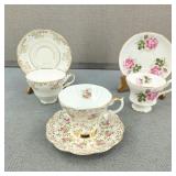 VTG-H/C Fine Bone China Teacups & Saucers