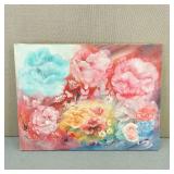 Beautiful Vintage Floral Acrylic Painting