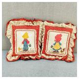 1977-H/C Signed Cottagecore Throw Pillows