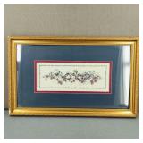 VTG-Signed Original Watercolor Songbird Painting