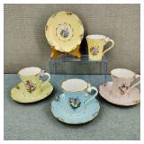 VTG Bradford Edition Teacups & Saucers