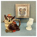 Cracker Barrel Owel Teapot & More