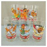 1990s-Complete Set-DQ Trail Blazers Glass Tumblers