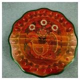 VTG-Signed H/P Tole Art Wooden Plant Stand/Riser