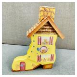 VTG Hand Painted Tole Shoe Bank