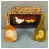 VTG Hand Painted Spatulas & Ducks