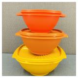 VTG-Tupperware Servalier Nesting Bowls & Lids