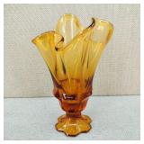 Feton Valencia Amber Handkerchief Swung Vase
