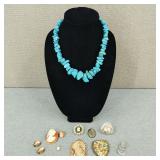 VTG Cameos Turquoise Necklace .925 Rings & More
