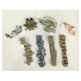 VTG Costume Rhinestone Brooches & Jewelry