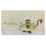 VTG-Italian Brass Phoenix Candlestick Holder