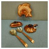 Copper Utensils Butter Dish Candle Holder & More