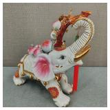 Large VTG-H/P-Asian Ceremonial Porcelain Elephant