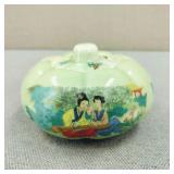 VTG-Chinoiserie Famille Verte Plate & Melon Jar