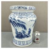 VTG-Blue & White Chinese Porcelain Garden Stool