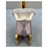 VTG-JCP .925 Silver & Amethyst Gemstone Necklace