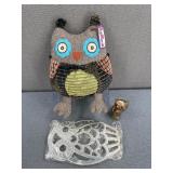 VTG/Current Owl Lot-Lucite "Vomit Rock"/Plush Owl+