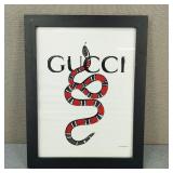 Framed Fairchild Paris Gucci Snake Art Print