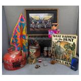 VTG-Manly Man Lot-Gas Cans/Camel/Miller Novelties+