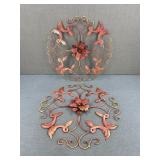 2-VTG-Wrought Iron Style Scroll Wall Decor