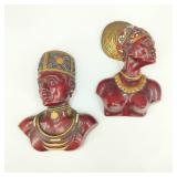 VTG Achatit Masai Tribe Busts by Hans Schirmer