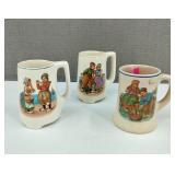Vintage Dutch Folk Mugs Coffee Cups