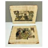 Egyptian Papyrus Souvenir Art Hunting Pharoh