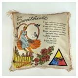 VTG Fort Knox Satin Sweetheart Military Pillow