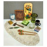 VTG Goodies Ash Trays Signed Iridescent Mug Plus
