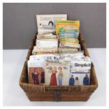 Basket Full of VTG Patterns Butterick McCalls Plus