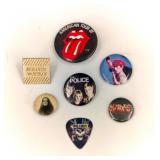 VTG Rolling Stones Duran Duran The Police Pins