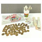 Vintage Chuck-E-Cheese Tickets Tokens & Cups