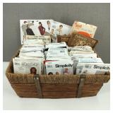 Large Amount of Vintage Patterns in Basket