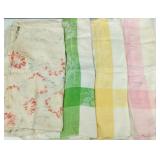 4 Vintage Linen Table Cloths
