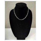 .925 Sterling Silver Figaro Chain Italy
