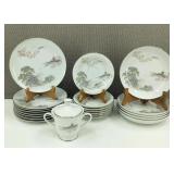 21 Piece Set Seizan Sansui 8000 Fine China