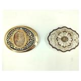 VTG Crumrine & Real Snakeskin Belt Buckles